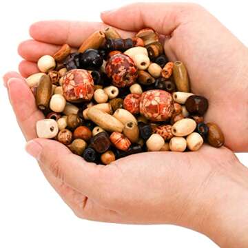 Cedilis 2000 Pcs Natural Wooden Beads for Jewelry Making