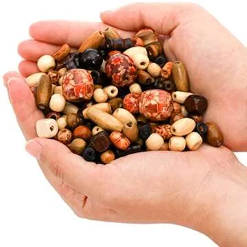 Cedilis 2000 Pcs Natural Wooden Beads for Jewelry Making