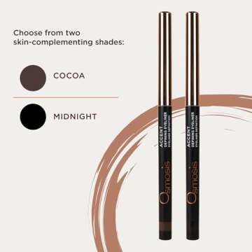 OSMOSIS Accent Defining Eyeliner, Retractable, Creamy, Long-Lasting, Smudge-Proof and Waterproof, Cocoa, 0.02 oz