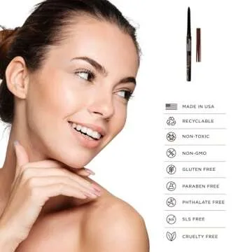 OSMOSIS Accent Defining Eyeliner, Retractable, Creamy, Long-Lasting, Smudge-Proof and Waterproof, Cocoa, 0.02 oz