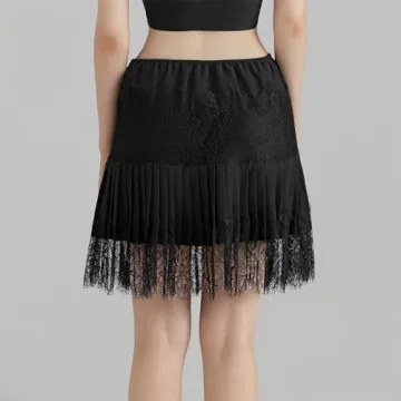 Chic Y2k Lace Slip Skirt for Trendy Women