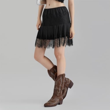 Chic Y2k Lace Slip Skirt for Trendy Women