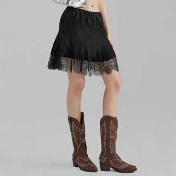 Chic Y2k Lace Slip Skirt for Trendy Women