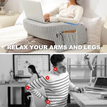 cooloo8 Memory Foam Reading Pillow for Comfortable Lap Use