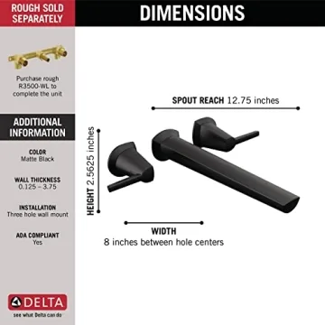 Delta Galeon Tub Filler | Matte Black Elegant Design