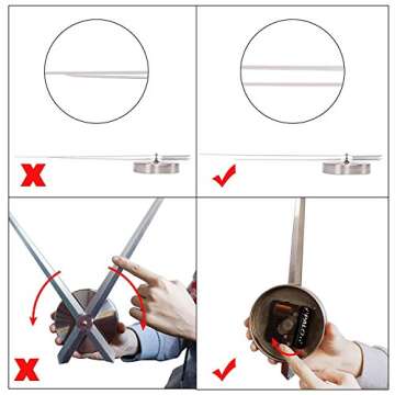 CoZroom Large Black 3D Frameless Wall Clock DIY Decor