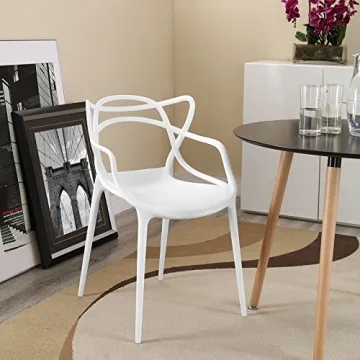 Modway Entangled Modern Dining Chair in White - Stylish Comfort