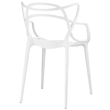 Modway Entangled Modern Dining Chair in White - Stylish Comfort