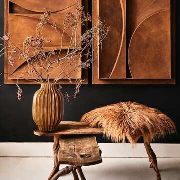 BlossoME 11" Large Ceramic Vases for Farmhouse Entryway Decorative Pottery Living Room Kitchen Decoration Fall Flower Vase for Pampas Grass Fireplace Mantel Console Table