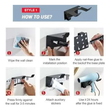 High-Quality Hair Dryer Holder Wall Mount for Easy Access
