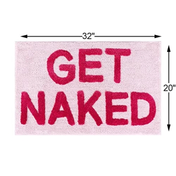 BOVEU Get Naked Bath Mat Soft Non-Slip Microfiber Rug