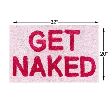 BOVEU Get Naked Bath Mat Soft Non-Slip Microfiber Rug