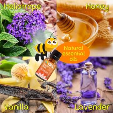 VAL Happy Kids Calmness and Relaxation Essential Oil Blend for Diffuser, Kid Safe Aromatherapy, 0.5 ...
