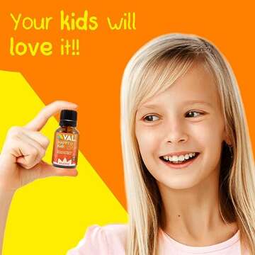 VAL Happy Kids Calmness and Relaxation Essential Oil Blend for Diffuser, Kid Safe Aromatherapy, 0.5 oz (15 ml)