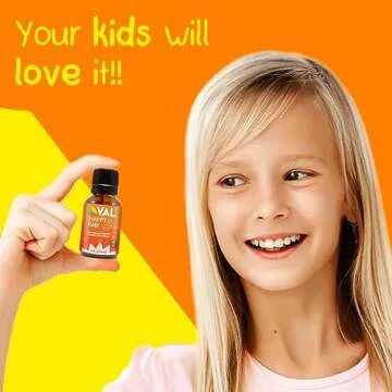 VAL Happy Kids Calmness and Relaxation Essential Oil Blend for Diffuser, Kid Safe Aromatherapy, 0.5 oz (15 ml)