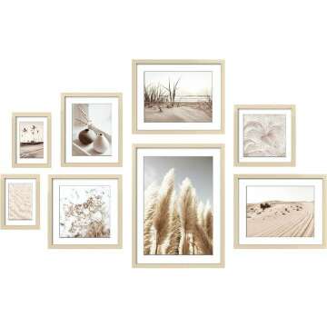 ArtbyHannah 8 Pack Gallery Wall Frame Set | Neutral Decor