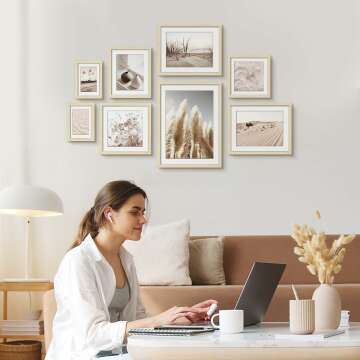 ArtbyHannah 8 Pack Gallery Wall Frame Set