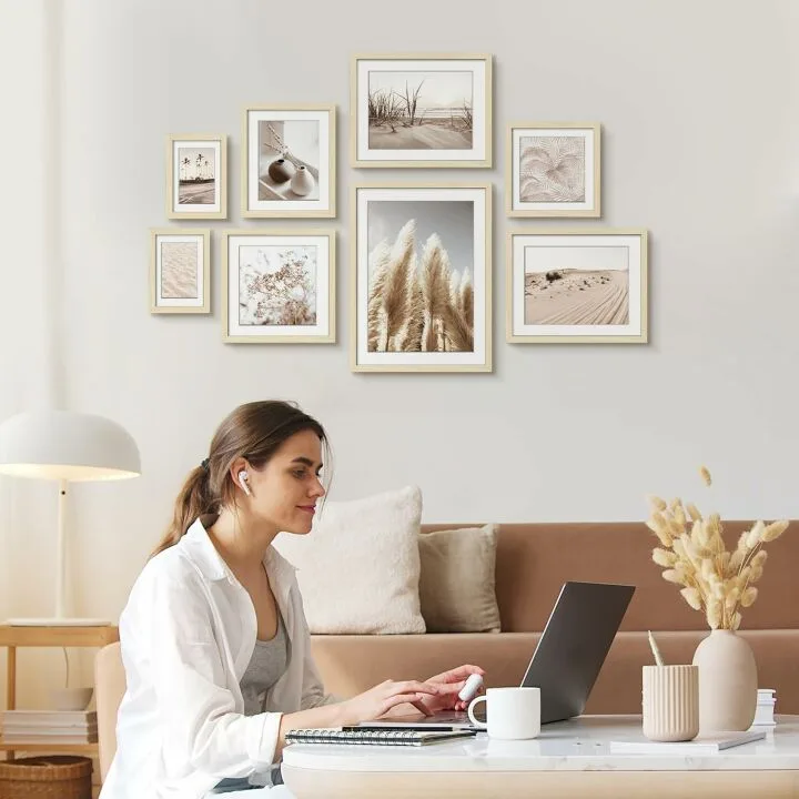 ArtbyHannah 8 Pack Gallery Wall Frame Set