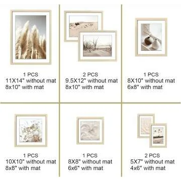 ArtbyHannah 8 Pack Gallery Wall Frame Set