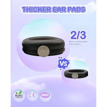 ZOHAN Kids Ear Protection 2 Pack, Hearing Protection Safety Ear Muffs for Children Have Sensory Issues, Adjustable Noise Reduction Earmuffs for Concerts, Fireworks(Nebula&Rap)