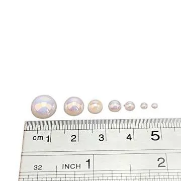 Chenkou Craft 3000PCS White AB Round Flatback Beads