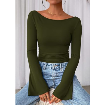 Stylish PRETTYGARDEN Women's Long Sleeve Shirts for Fall