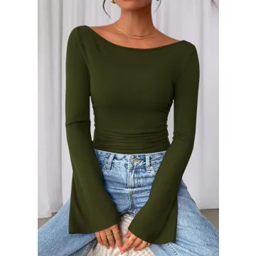 Stylish PRETTYGARDEN Women's Long Sleeve Shirts for Fall