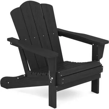 KINGYES Folding Adirondack Chair - Durable HDPE, All-Weather Design