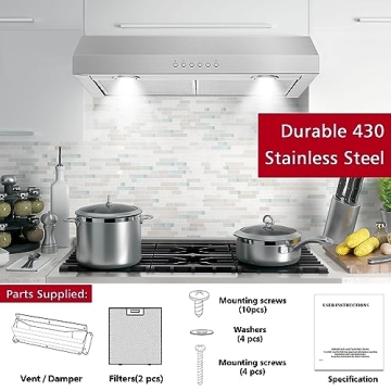 ONEEON 24" Under Cabinet Range Hood with LED