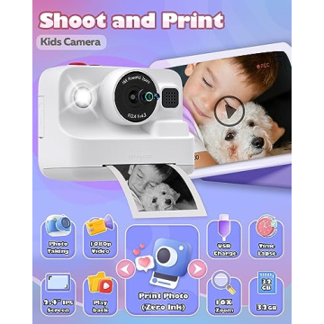 Kids Instant Print Camera MEETRYE Fun for Ages 4-14