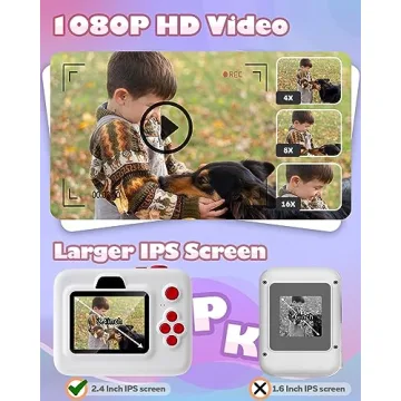 Kids Instant Print Camera MEETRYE Fun for Ages 4-14