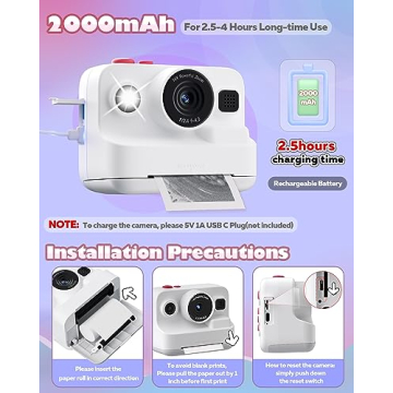 Kids Instant Print Camera MEETRYE Fun for Ages 4-14