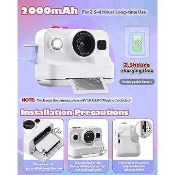Kids Instant Print Camera MEETRYE Fun for Ages 4-14