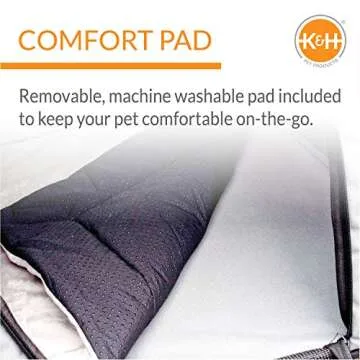K&H Pet Products Enclosed Dog Cat Car Seat, Travel Safety Carrier for Pets, Dog Travel Car Seat, Soft-Sided Covered Cat Carrier, Washable Pad, Multiple Entrances, Mesh Windows - Small 17 X 16 X 15in