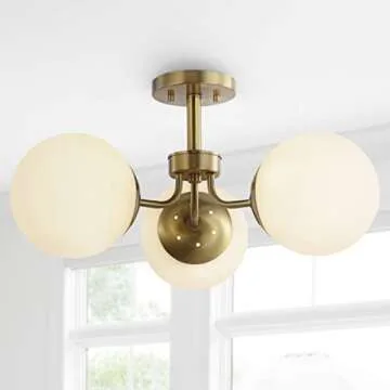 JONATHAN Y 3-Light Semi Flush Mount Fixture Modern Design