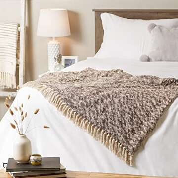 DII Diamond Cotton Throw - Woven 50x60 for All Occasions