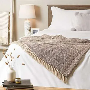 DII Diamond Cotton Throw - Woven 50x60 for All Occasions