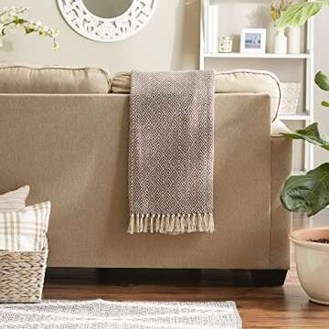 DII Diamond Cotton Throw - Woven 50x60 for All Occasions