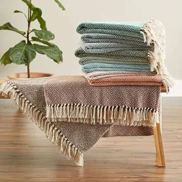 DII Diamond Cotton Throw - Woven 50x60 for All Occasions