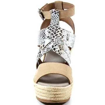 Diba True Women's Stylish Snake Print Wedge Espadrille