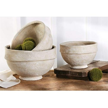 Mud Pie Nested Set of Paper Mache Bowls for Home Decor