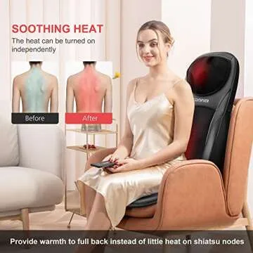 Comforting COMFIER Shiatsu Neck Back Massager with Heat