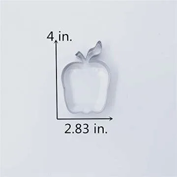 LILIAO Apple Cookie Cutter Graduation/Back to School/Thanksgiving - 2.8 x 4 inches - Stainless Steel