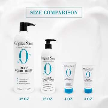 Original Sprout Deep Conditioner for All Hair Types, Vegan Conditioner, 12 oz. Bottle