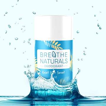 Breathe Naturals | Natural Deodorant for Women, Men and Kids, 24 Hour Odor Protection, Aluminum Free, Safe for Sensitive Skin | Cooling CocoMint