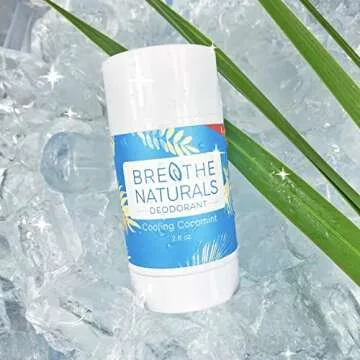 Breathe Naturals | Natural Deodorant for Women, Men and Kids, 24 Hour Odor Protection, Aluminum Free, Safe for Sensitive Skin | Cooling CocoMint