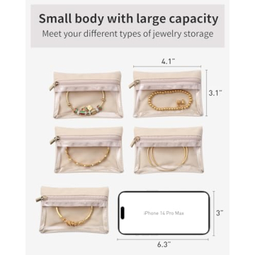 Vlando Jewelry Travel Organizer Bags for Elegant Storage