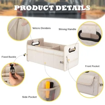 JiatuA Car Trunk Organizer for Stylish Vehicle Storage