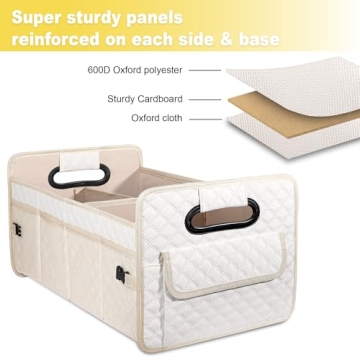 JiatuA Car Trunk Organizer for Stylish Vehicle Storage