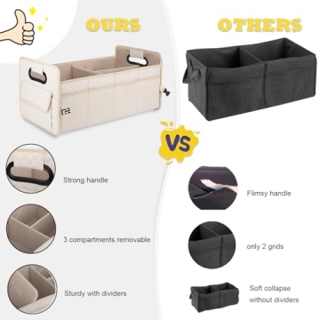 JiatuA Car Trunk Organizer for Stylish Vehicle Storage